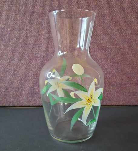 Vintage glass vase - glass, hand