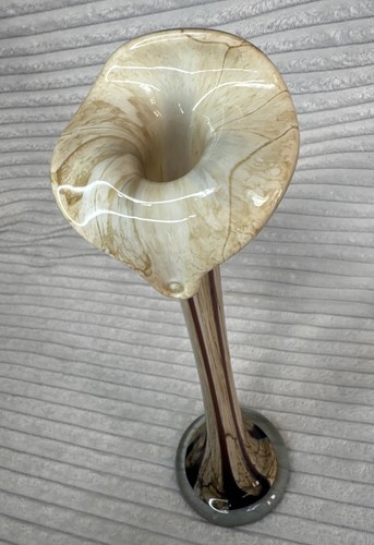 Murano 39cm art glass fluted - 39cm,