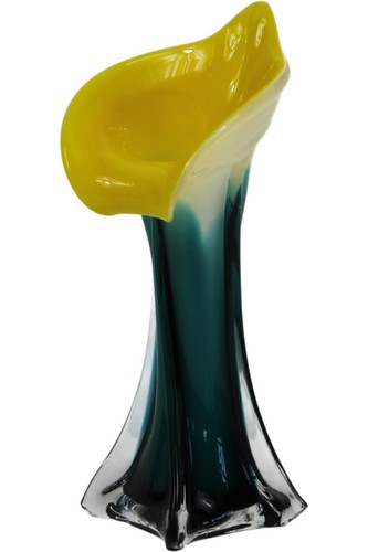 Art glass calla lily vase - art,