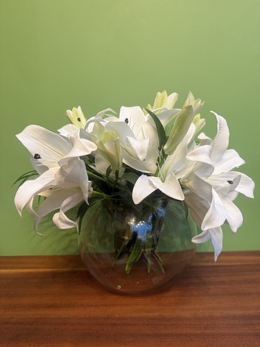 Artificial white lily - artificial,