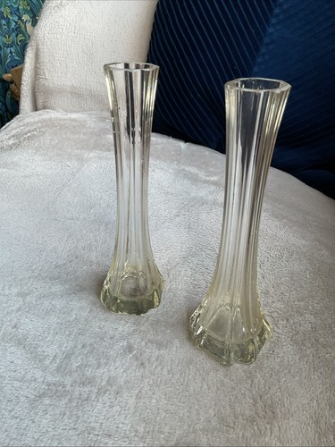 Set vintage clear glass - of,