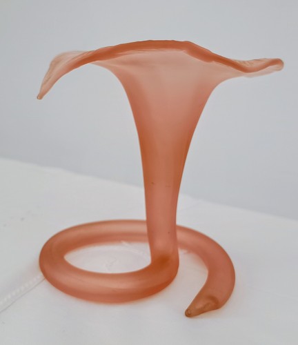 Vintage frosted pink glass - pink,
