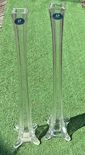 Pair new clear glass - new, lily