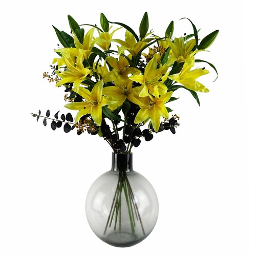 100cm yellow lily black - lily,