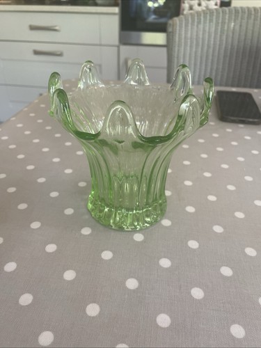 Vintage green glass sowerby - green,