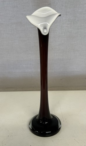 Tall art glass vase vintage - vase,