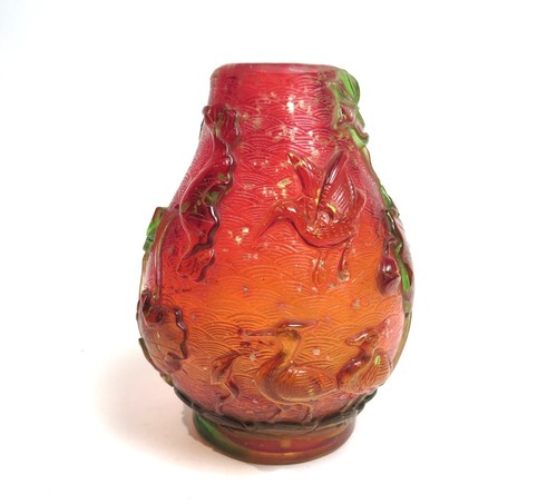 Chinese peking glass - chinese, vase
