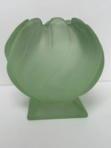 Art deco green frosted glass - frosted,